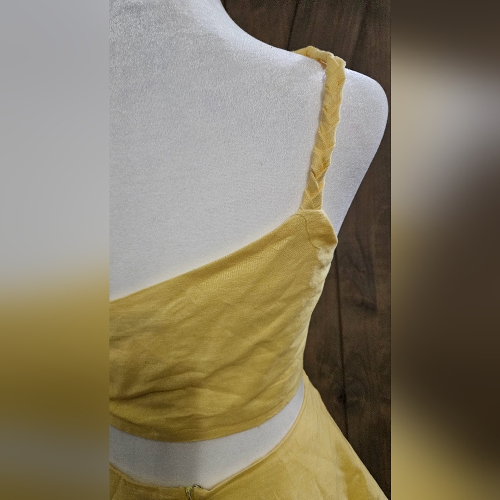 FORTUNATE ONE Beginning of Love Dress Yellow. Size Small - Picture 8 of 11